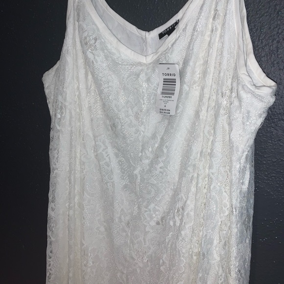 NWT Torrid Ivory Lace Maxi Dress sz4 - Picture 5 of 8